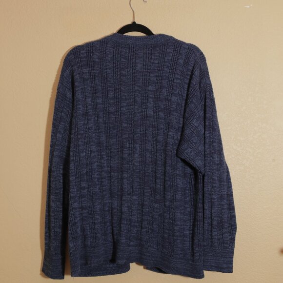 Basic Editions Blue Acrylic Cardigan (L) - Picture 2 of 10